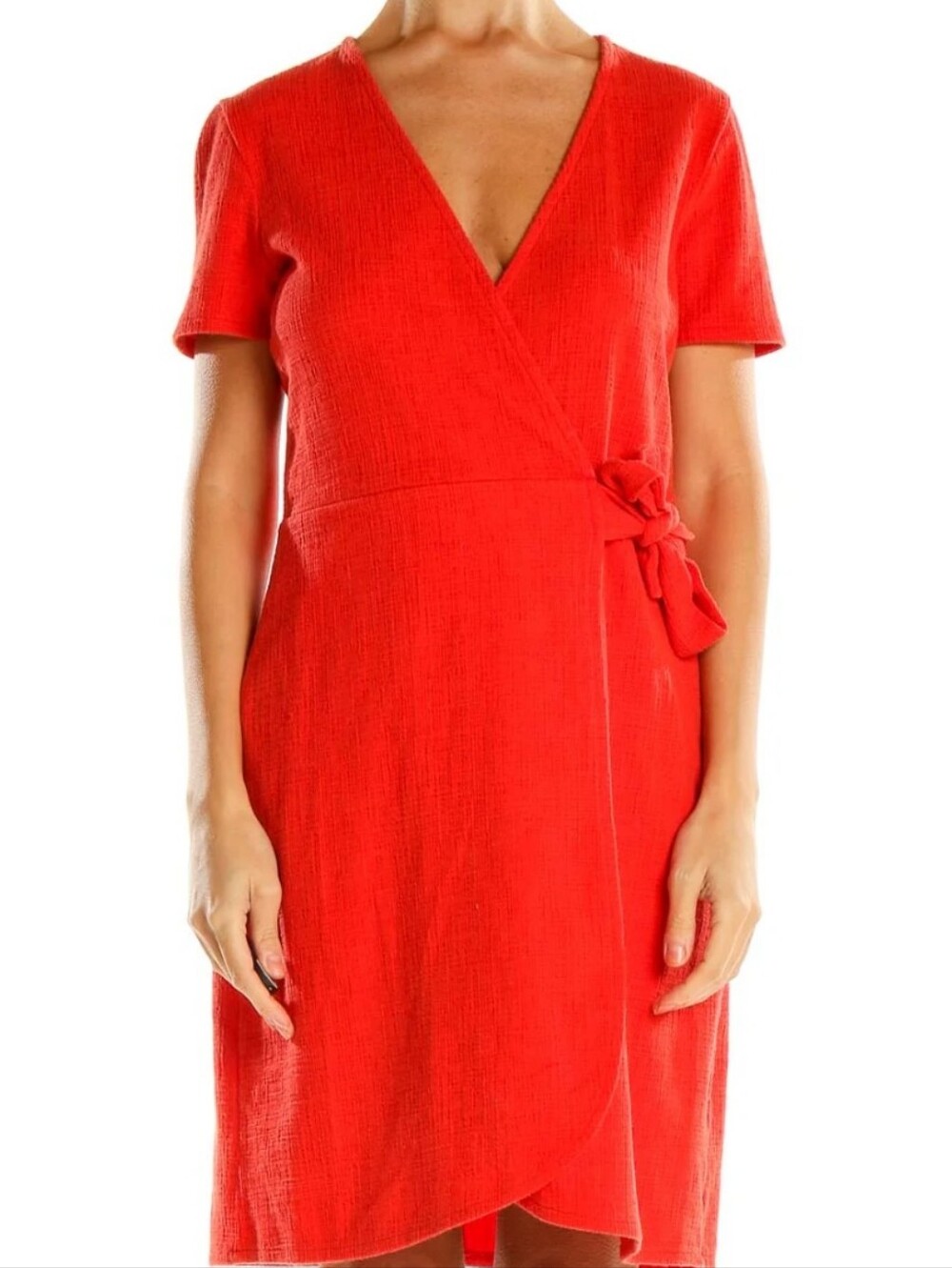 J. Crew Textured Knit Wrap Dress